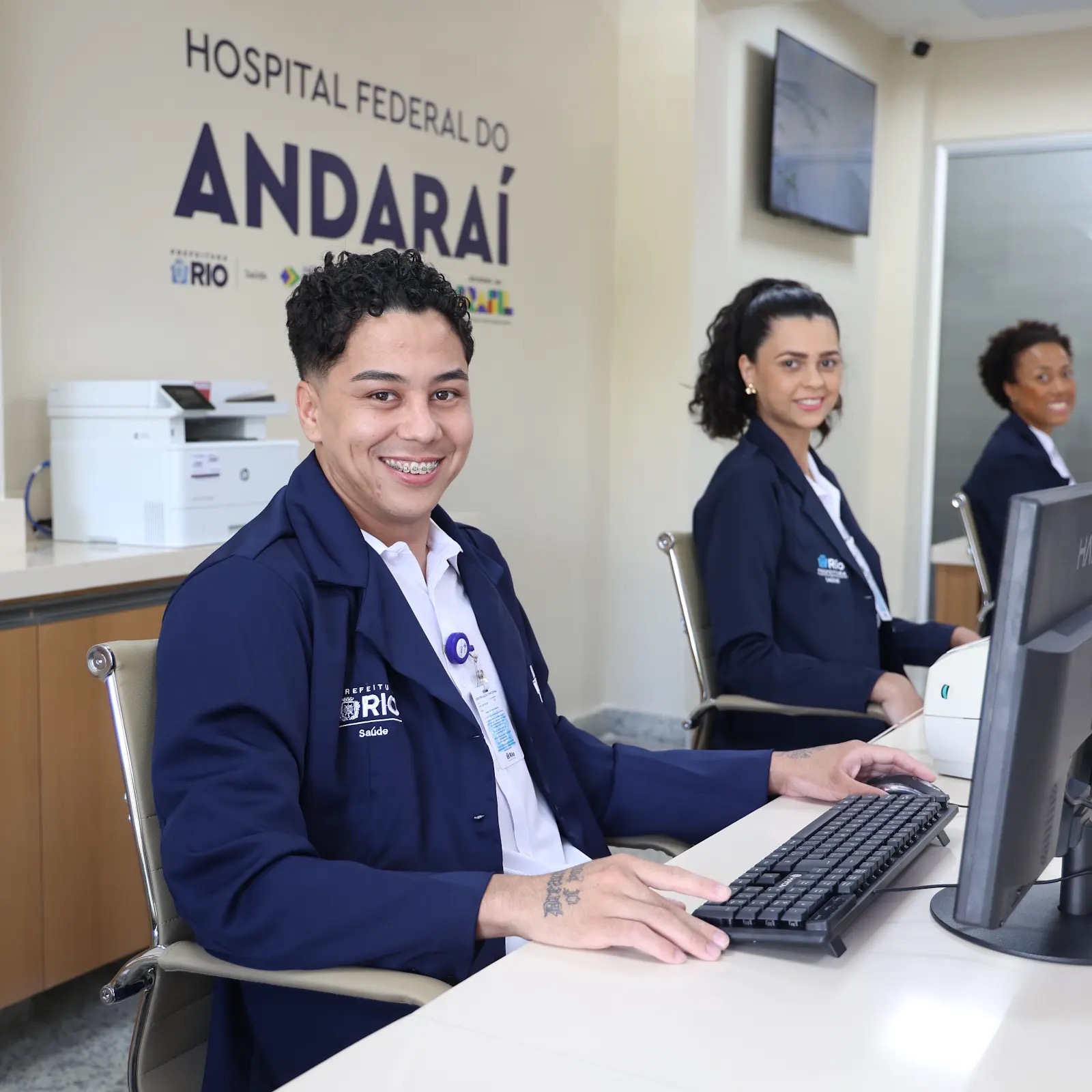 Recepção do Hospital Federal do Andaraí após a recuperação da unidade