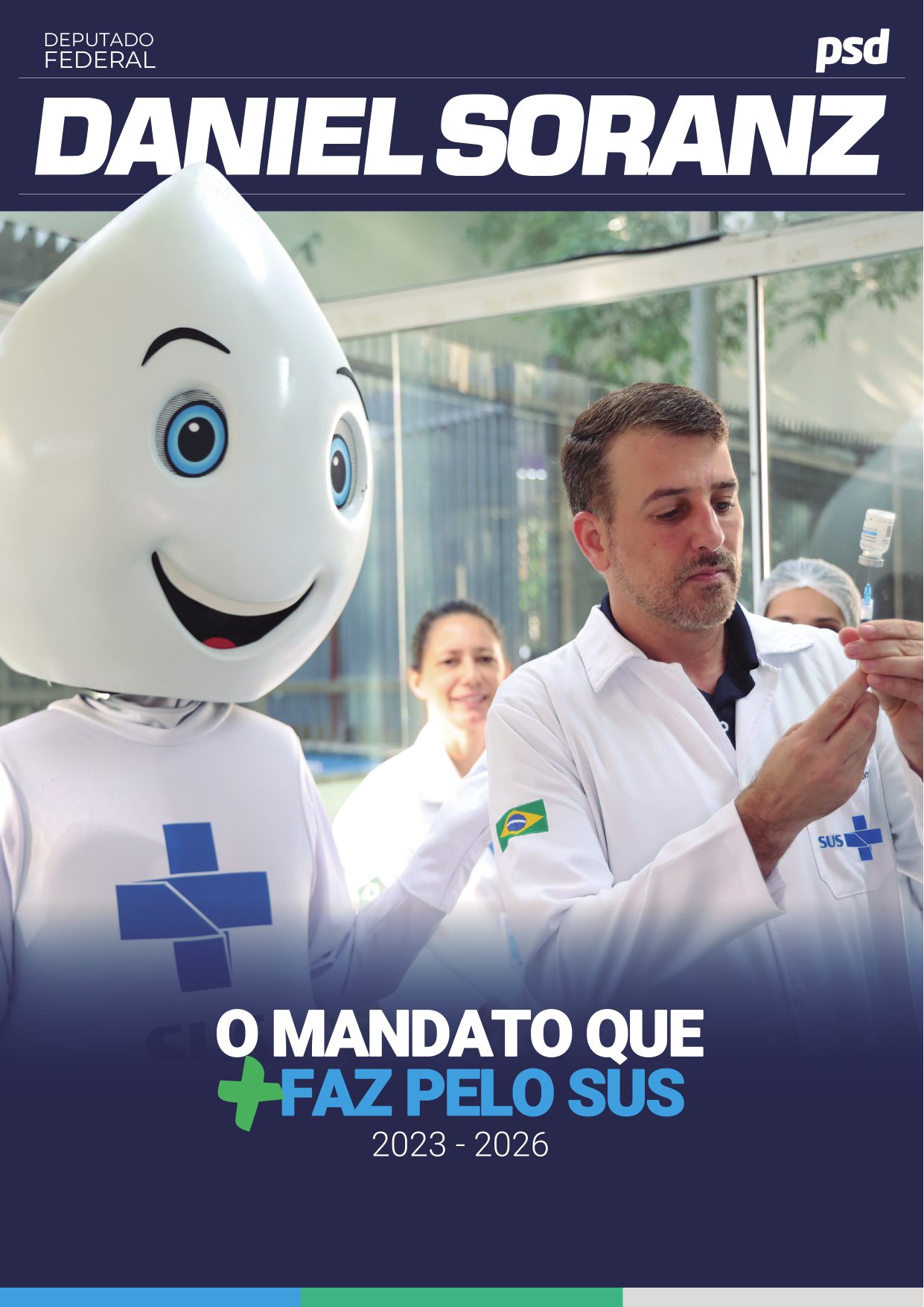 Capa da revista oficial de Daniel Soranz — O Mandato que +Faz pelo SUS