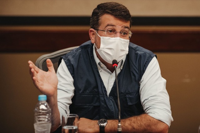 Daniel Soranz em coletiva de imprensa durante a pandemia de Covid-19